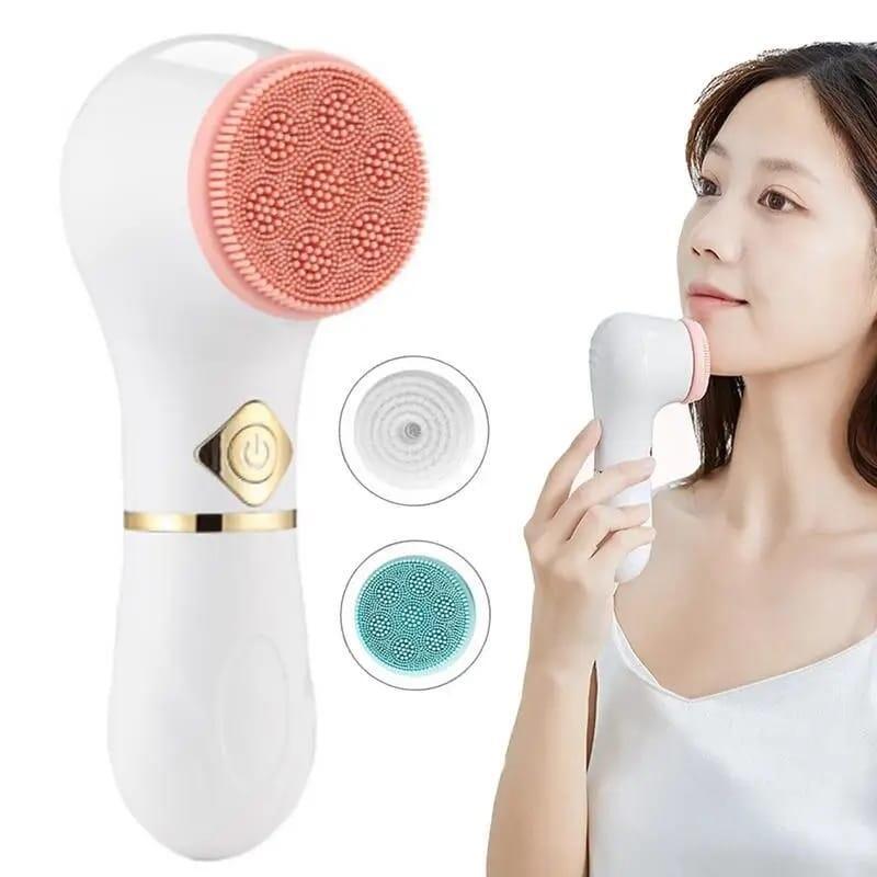 Electric facial cleansing brush